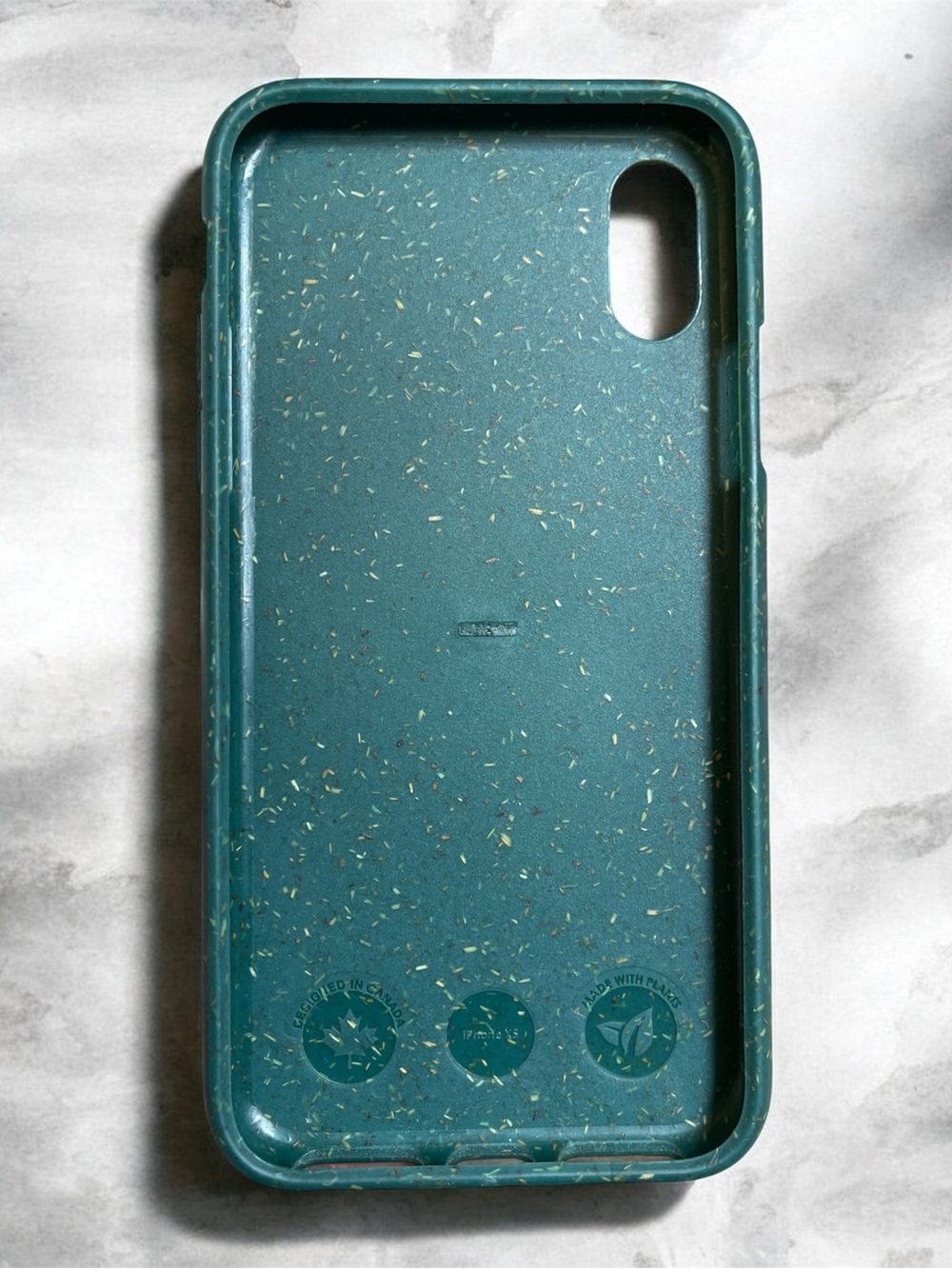 Teal Biodegradable Pela iPhone XS Phone Case - Picture 3 of 3